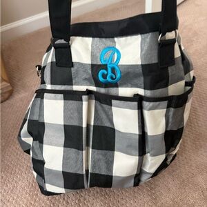 Chic Black and White Checkered Tote Bag